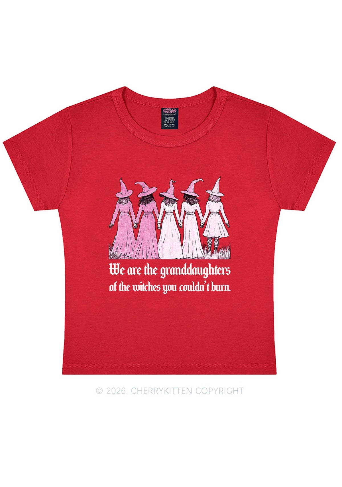 Halloween Witches Granddaughters Y2K Baby Tee Cherrykitten