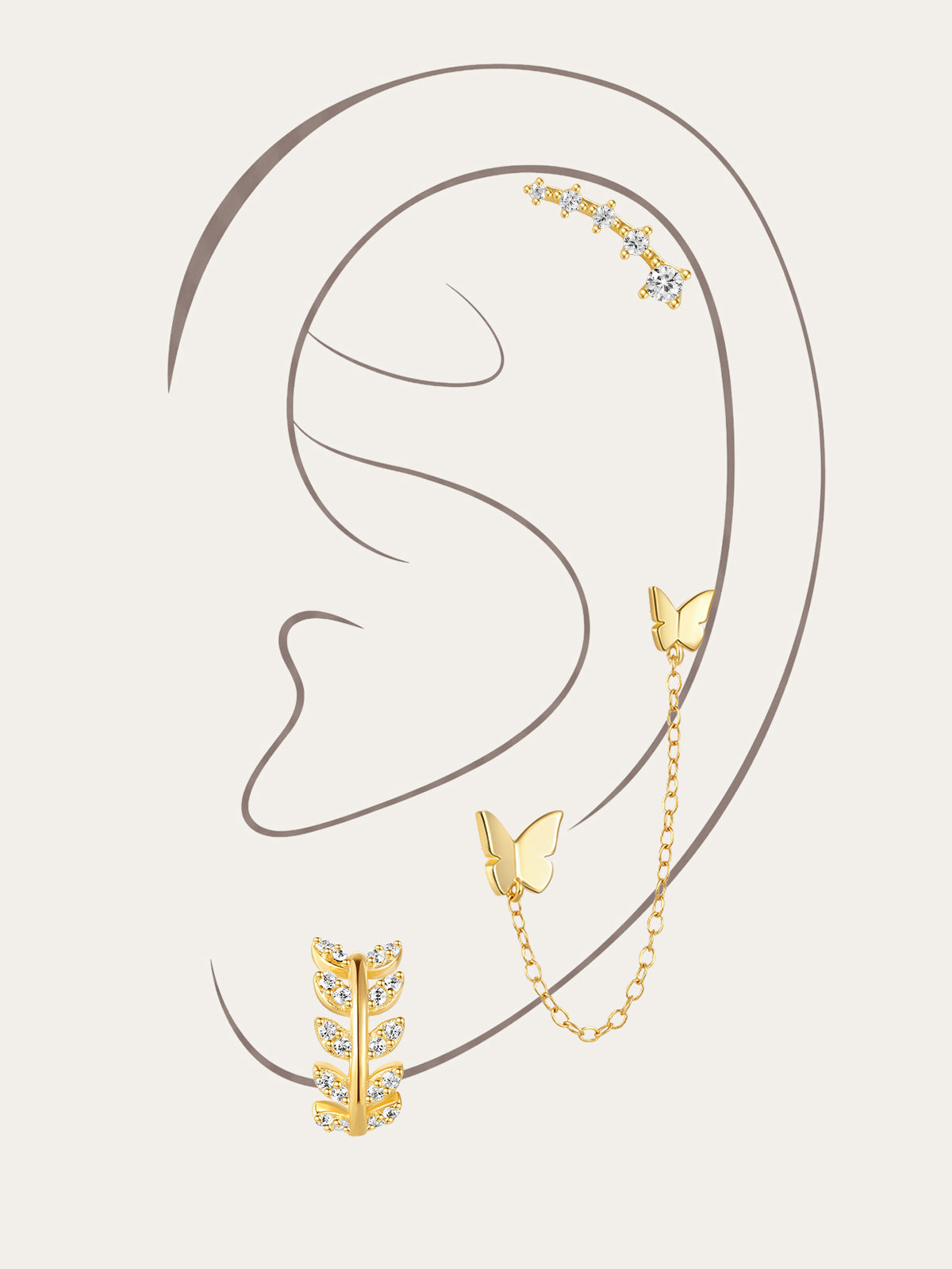 KOSINER 925 Sterling Silver Versatile Multi-Style Set