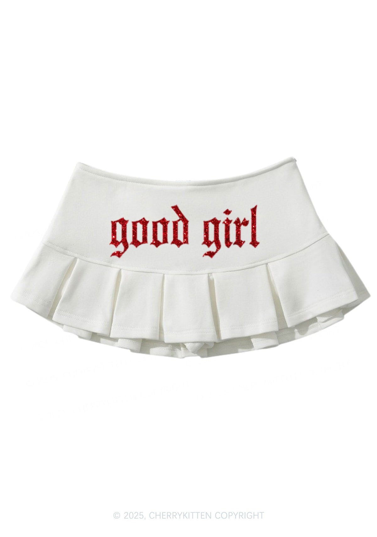 Glitter Good Girl Y2K Mini Pleated Skirts Cherrykitten