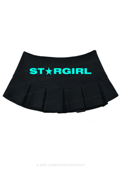 Red Stargirl Y2K Mini Pleated Skirts Cherrykitten