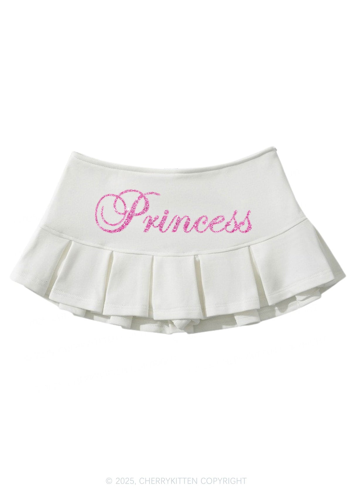 Glitter Princess Y2K Mini Pleated Skirts Cherrykitten