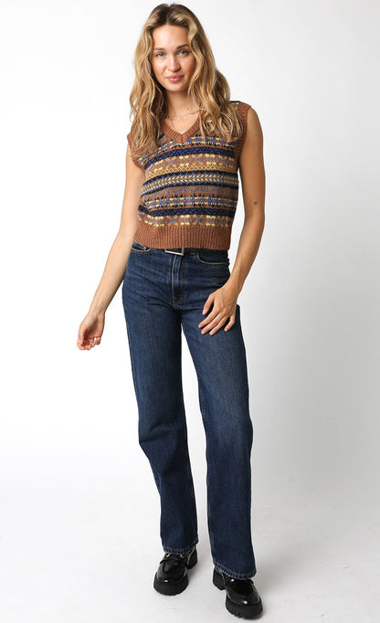 Brown Marjorie Sweater Vest