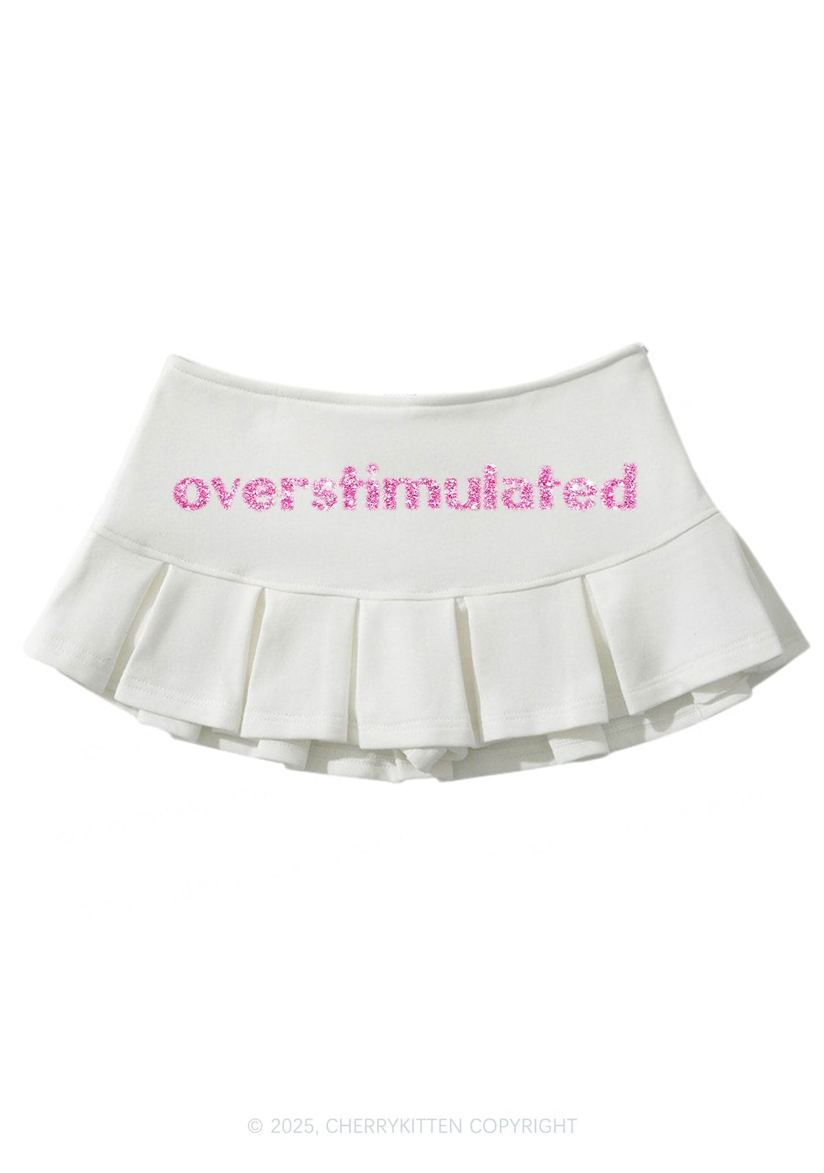 Glitter Overstimulated Y2K Mini Pleated Skirts Cherrykitten