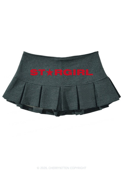 Red Stargirl Y2K Mini Pleated Skirts Cherrykitten
