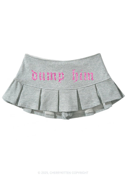 Glitter Dump Him Y2K Mini Pleated Skirts Cherrykitten