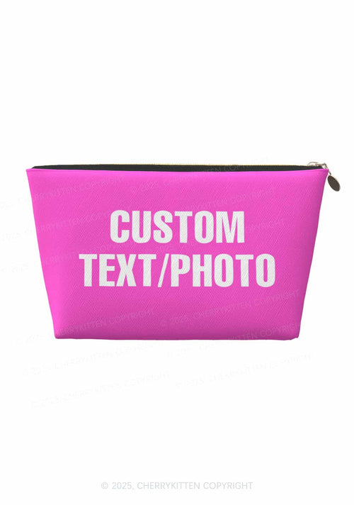 Custom Photo Y2K Makeup Bag Cherrykitten
