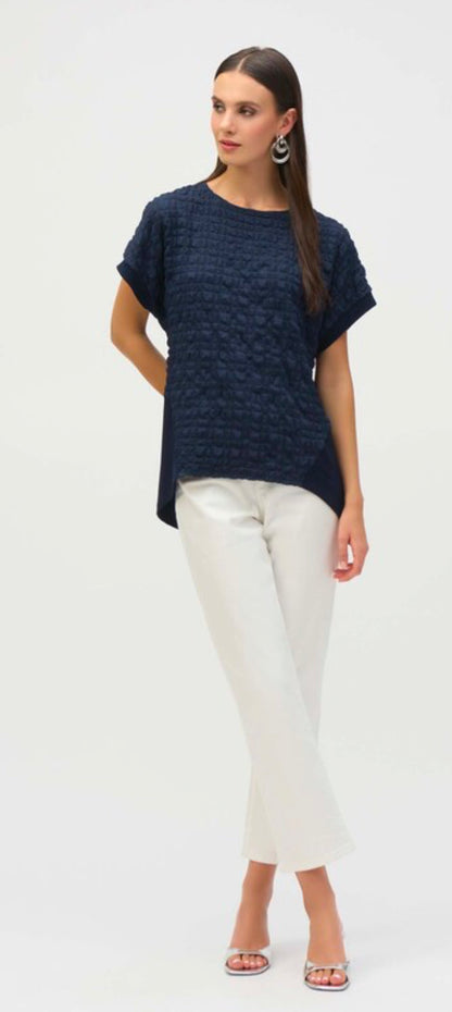 Casual Crewneck Pullover-Navy
