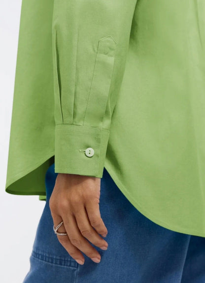 Boyfriend No Iron Pinpoint Long Sleeve Tunic