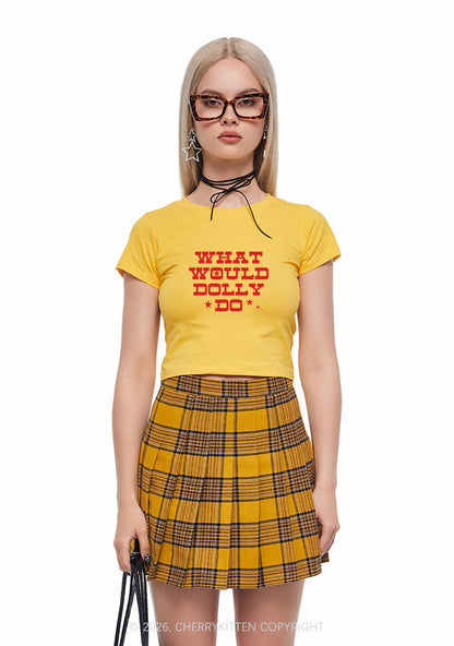 What Would Doll Do Y2K Baby Tee Cherrykitten