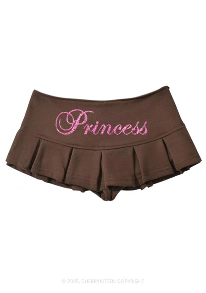 Glitter Princess Y2K Mini Pleated Skirts Cherrykitten