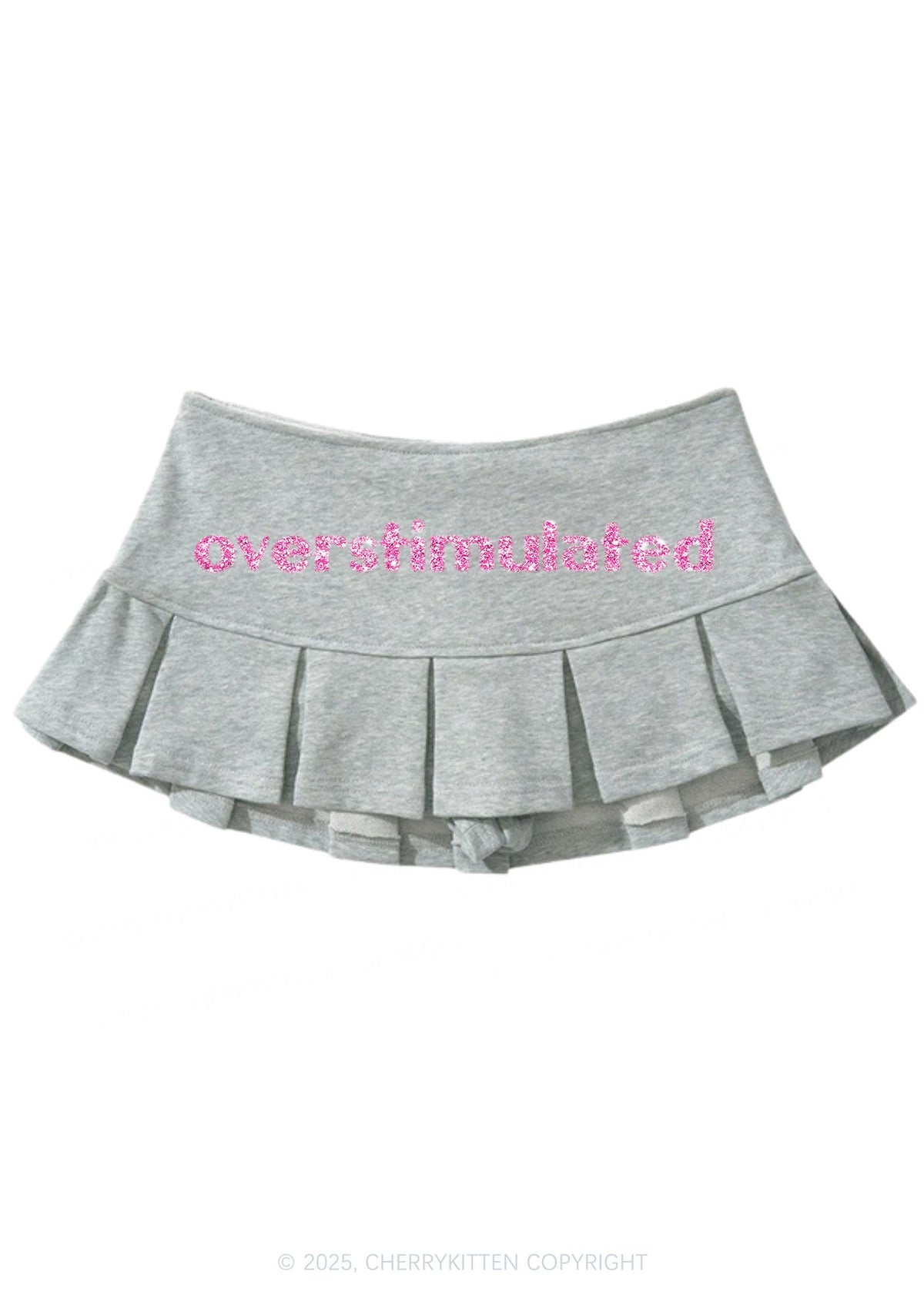 Glitter Overstimulated Y2K Mini Pleated Skirts Cherrykitten