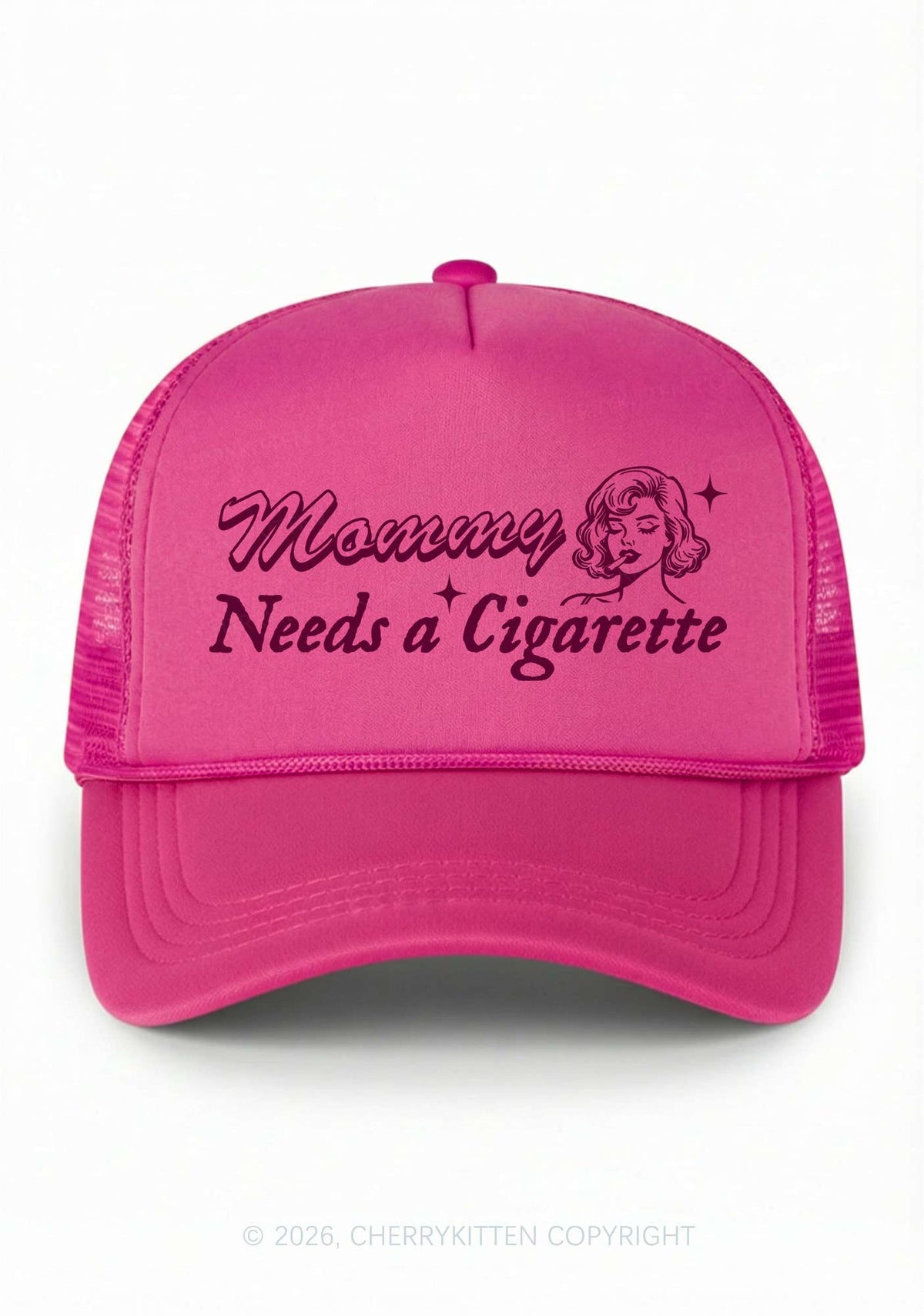 Mommy Needs a Cigarette Y2K Trucker Hat Cherrykitten