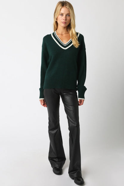 Dark Green Aimee Knit Top