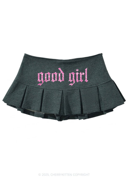 Glitter Good Girl Y2K Mini Pleated Skirts Cherrykitten
