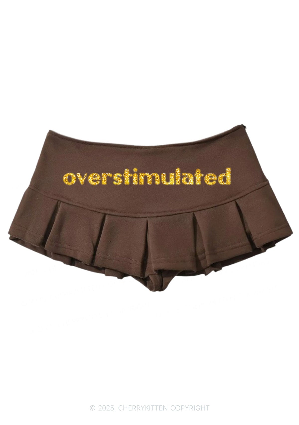 Glitter Overstimulated Y2K Mini Pleated Skirts Cherrykitten
