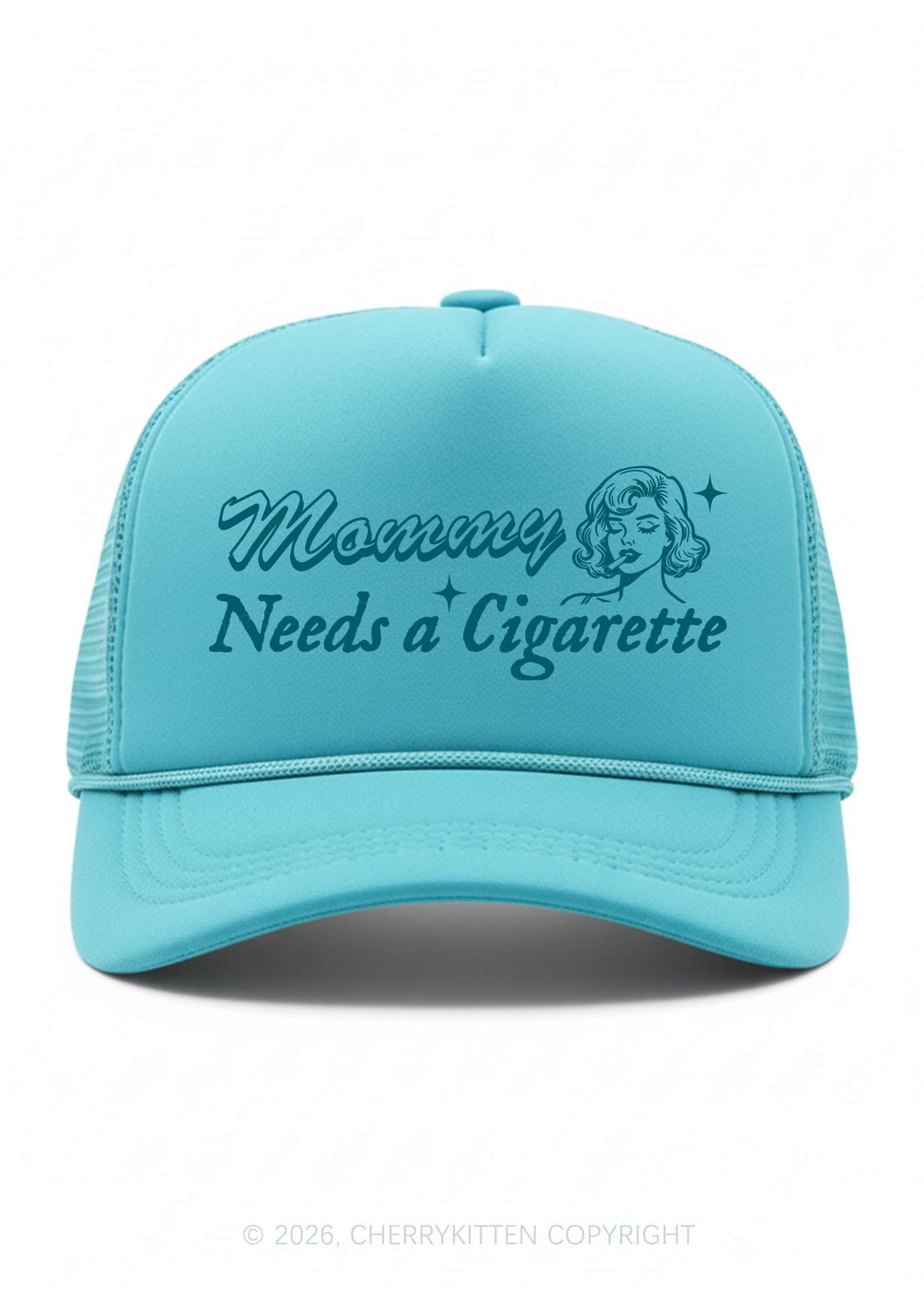 Mommy Needs a Cigarette Y2K Trucker Hat Cherrykitten