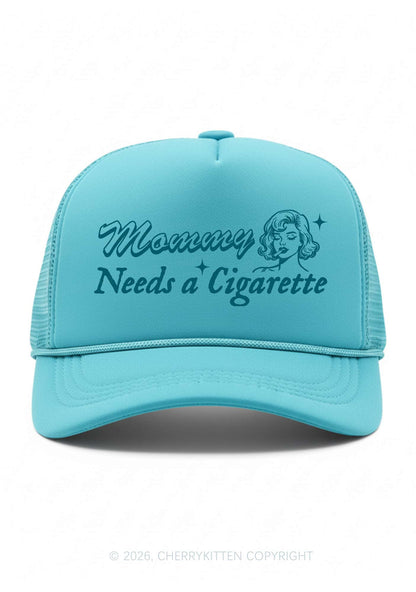 Mommy Needs a Cigarette Y2K Trucker Hat Cherrykitten