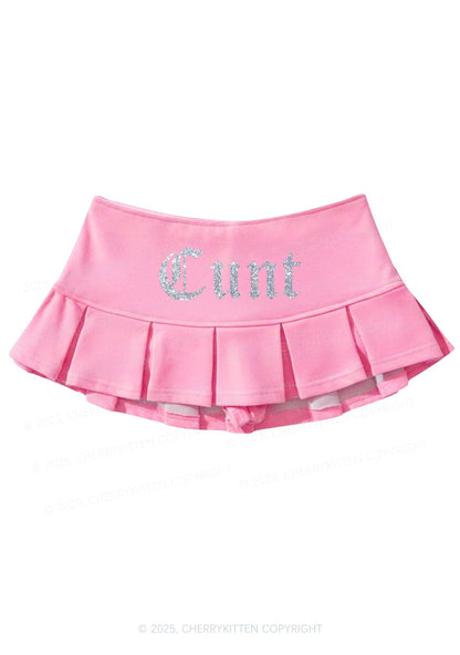 Glitter Cxxt Y2K Mini Pleated Skirts Cherrykitten