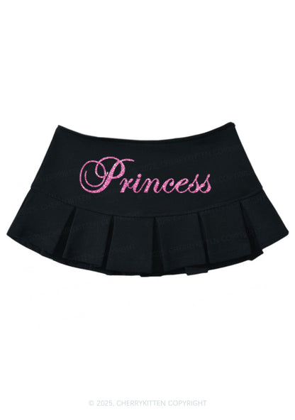 Glitter Princess Y2K Mini Pleated Skirts Cherrykitten