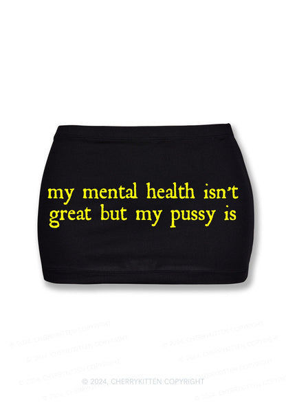 Great Mental Health Y2K Mini Hip Skirt Cherrykitten