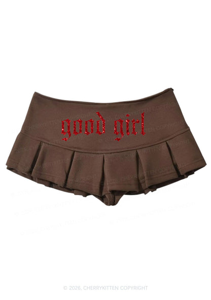 Glitter Good Girl Y2K Mini Pleated Skirts Cherrykitten