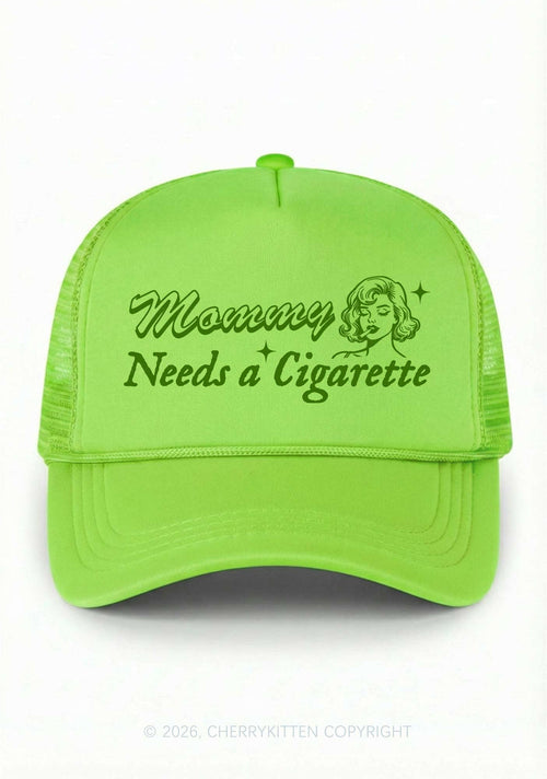 Mommy Needs a Cigarette Y2K Trucker Hat Cherrykitten