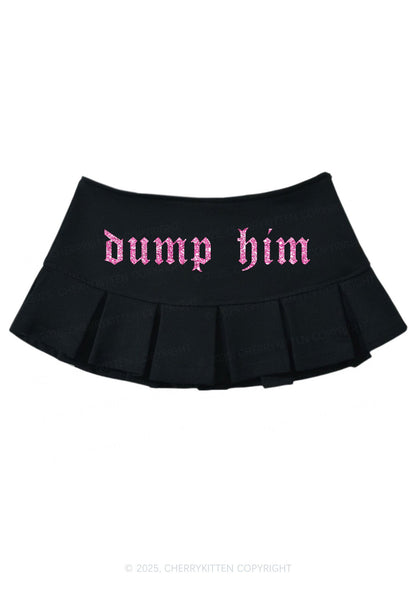 Glitter Dump Him Y2K Mini Pleated Skirts Cherrykitten