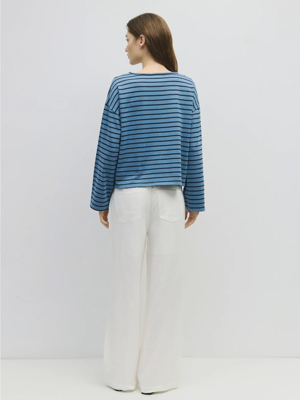 Moore Striped Long Sleeve Blue + Navy