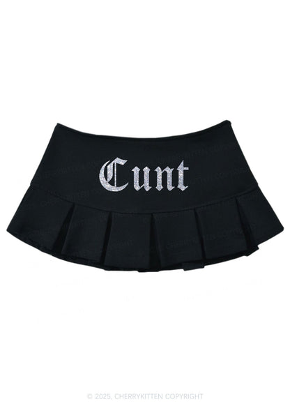 Glitter Cxxt Y2K Mini Pleated Skirts Cherrykitten