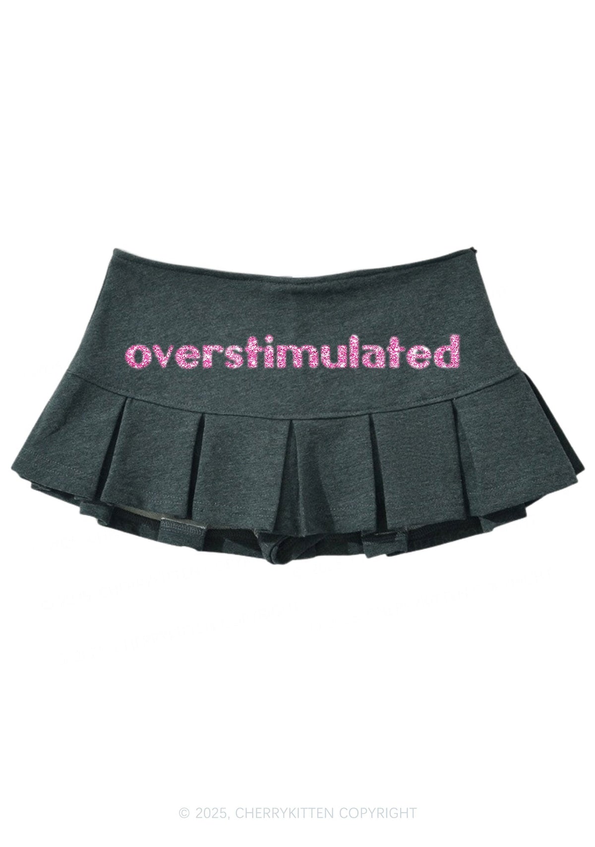 Glitter Overstimulated Y2K Mini Pleated Skirts Cherrykitten