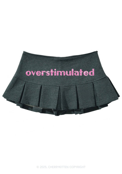 Glitter Overstimulated Y2K Mini Pleated Skirts Cherrykitten