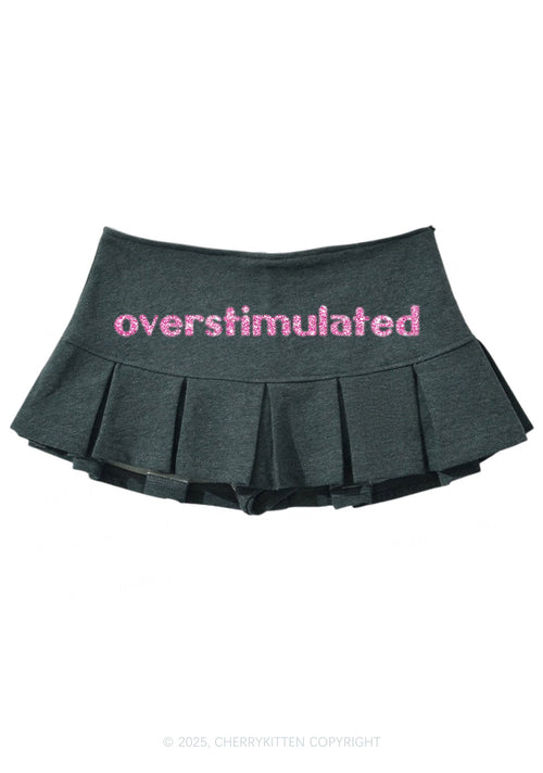 Glitter Overstimulated Y2K Mini Pleated Skirts Cherrykitten