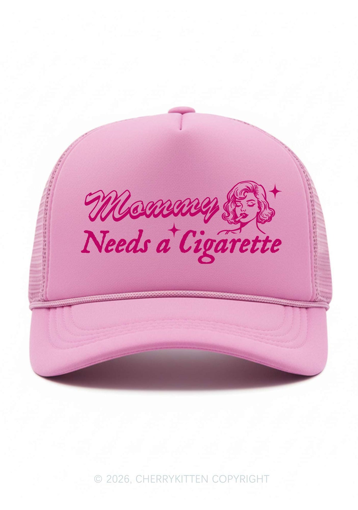 Mommy Needs a Cigarette Y2K Trucker Hat Cherrykitten