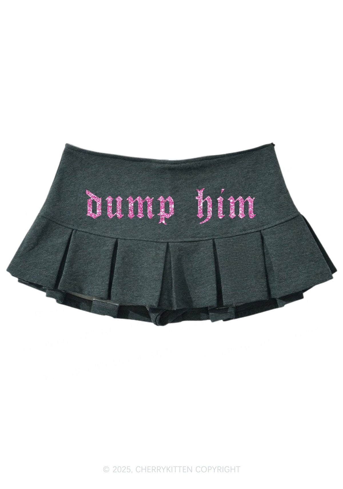 Glitter Dump Him Y2K Mini Pleated Skirts Cherrykitten