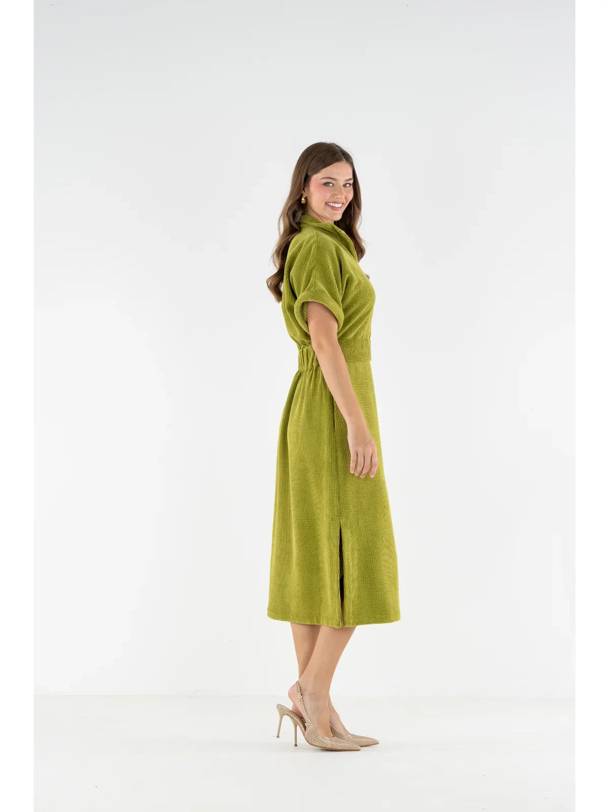 Sarah Dress in Cardamon