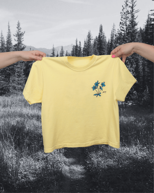 "Montana Meadow" Crop Tee