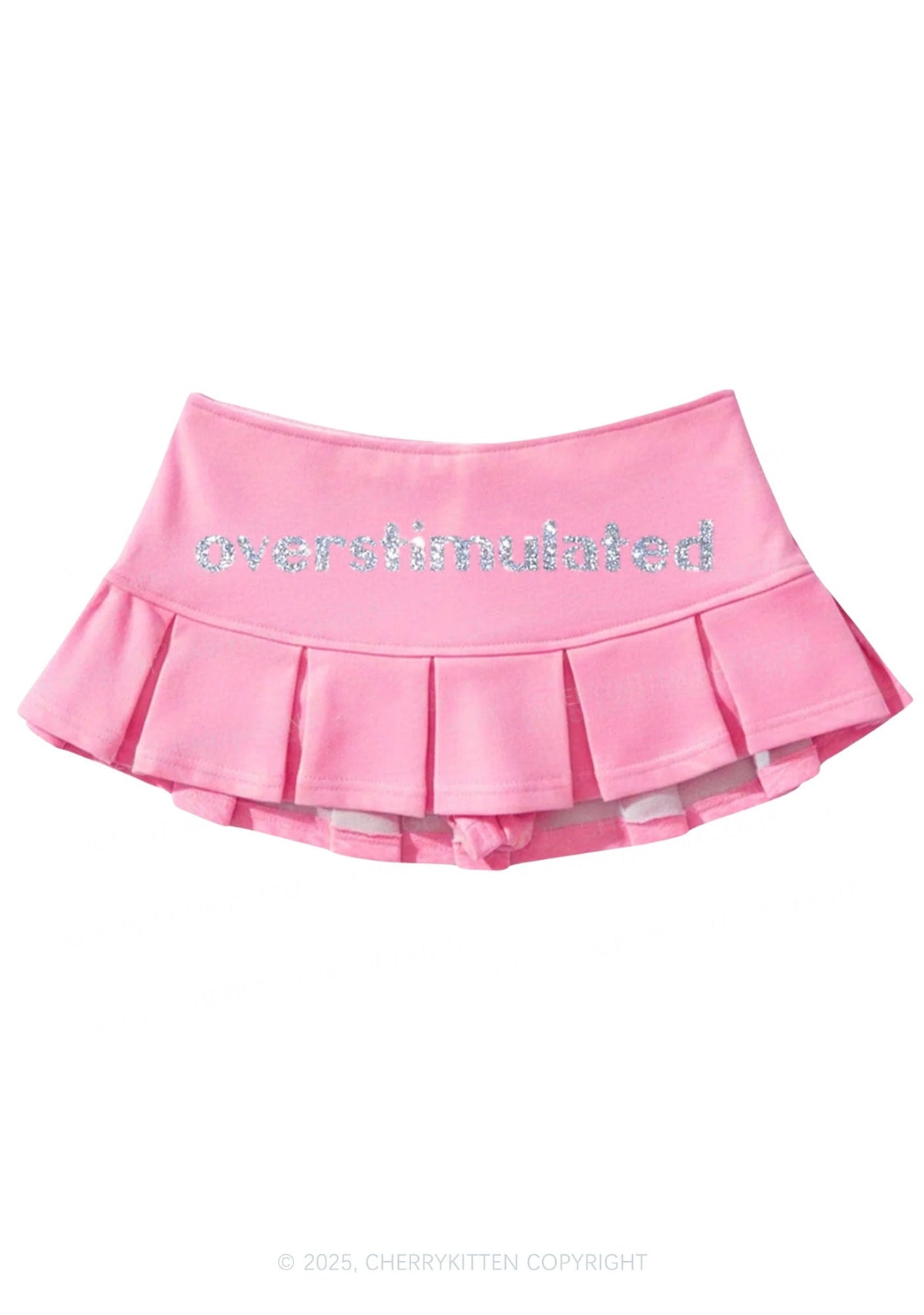 Glitter Overstimulated Y2K Mini Pleated Skirts Cherrykitten