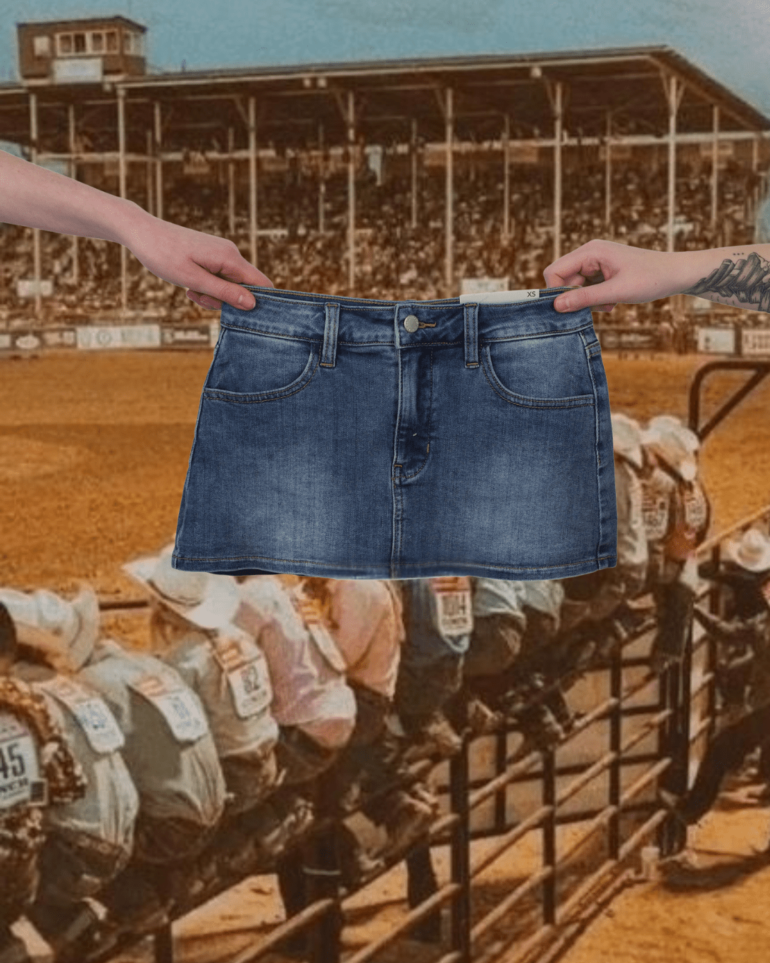 Denim Skort