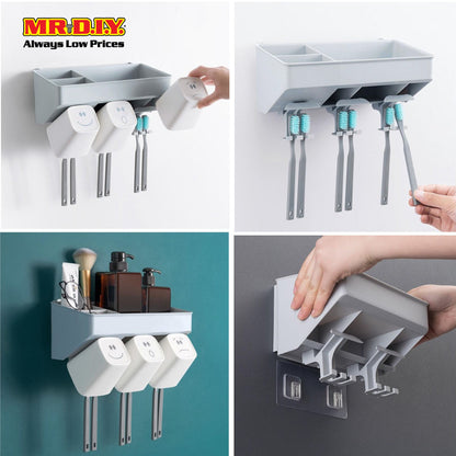 (MR.DIY) Wall-Mounted Toothbrush Holder-Pink