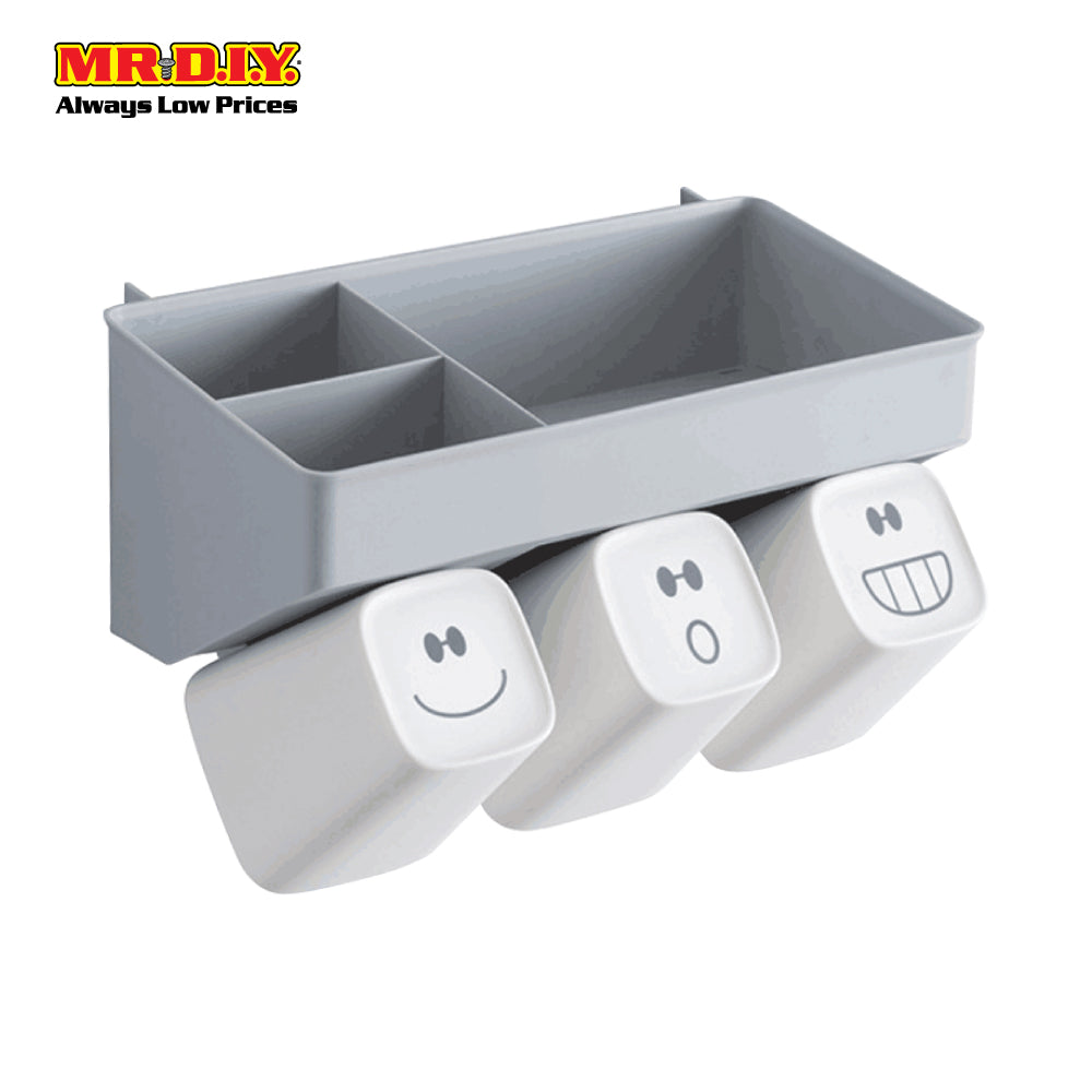 (MR.DIY) Wall-Mounted Toothbrush Holder-Grey