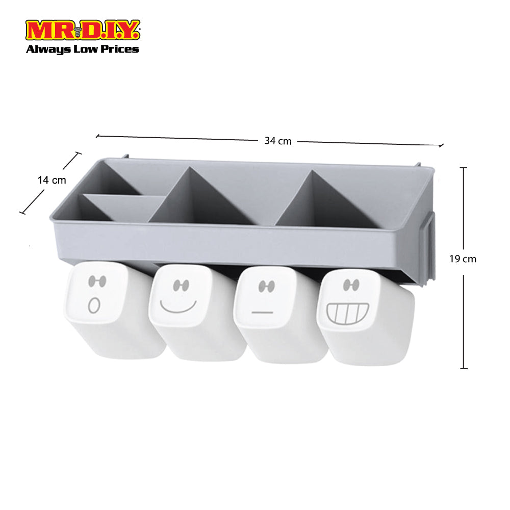 (MR.DIY) Wall-Mounted Toothbrush Holder-Pink