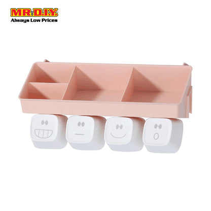 (MR.DIY) Wall-Mounted Toothbrush Holder-Pink