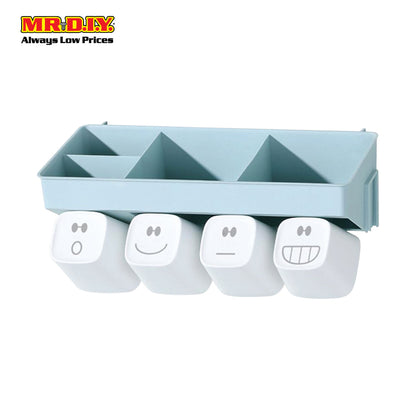 (MR.DIY) Wall-Mounted Toothbrush Holder-Cyan