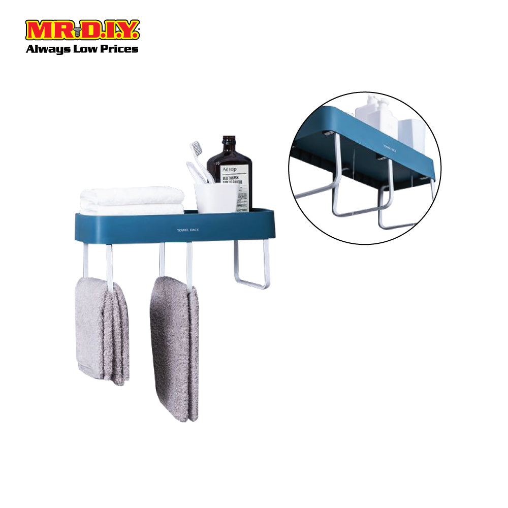 (MR.DIY) Wall-Mounted Bath Rack-Blue