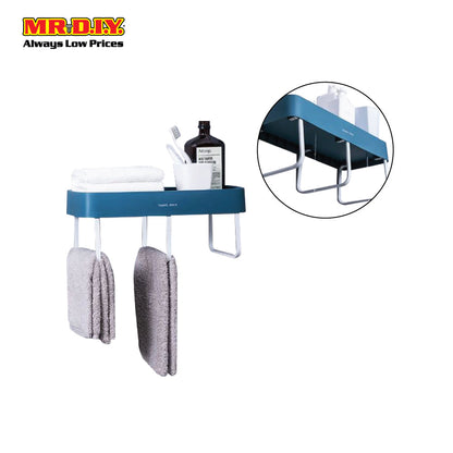 (MR.DIY) Wall-Mounted Bath Rack-Blue