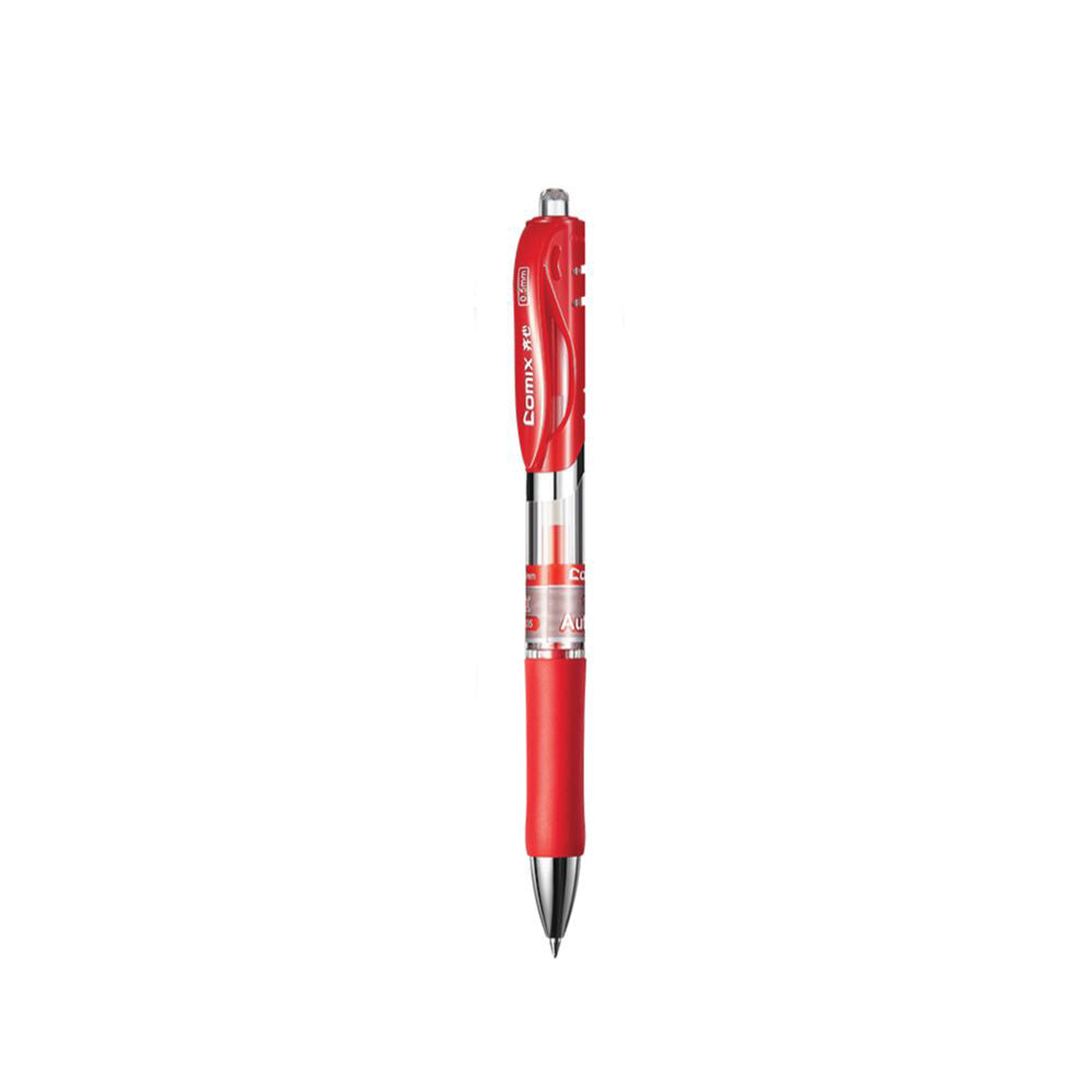 COMIX 0.5 Auto-Click Gel Pen Red (20 pieces)