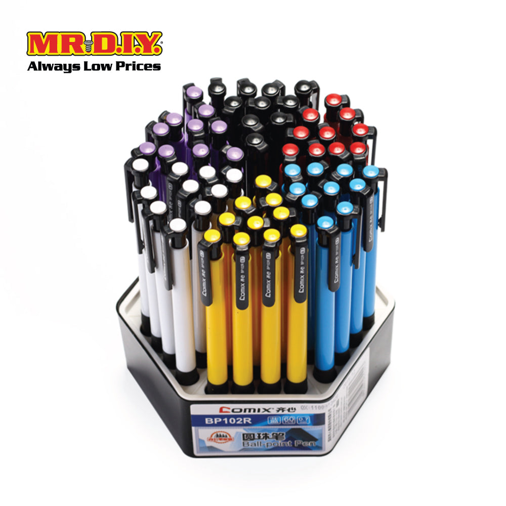 COMIX 0.7 Ball Pen Blue (60 pieces)