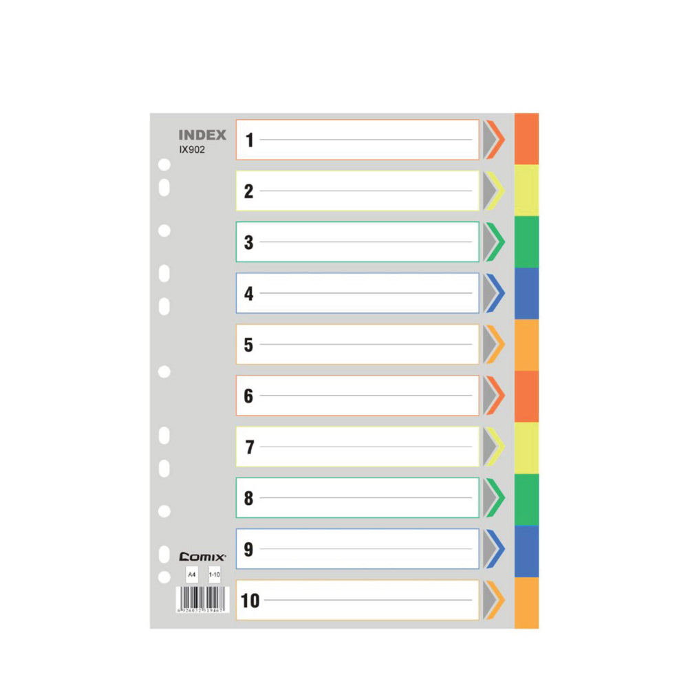 COMIX A4 Index Divider Paper (10 pieces)