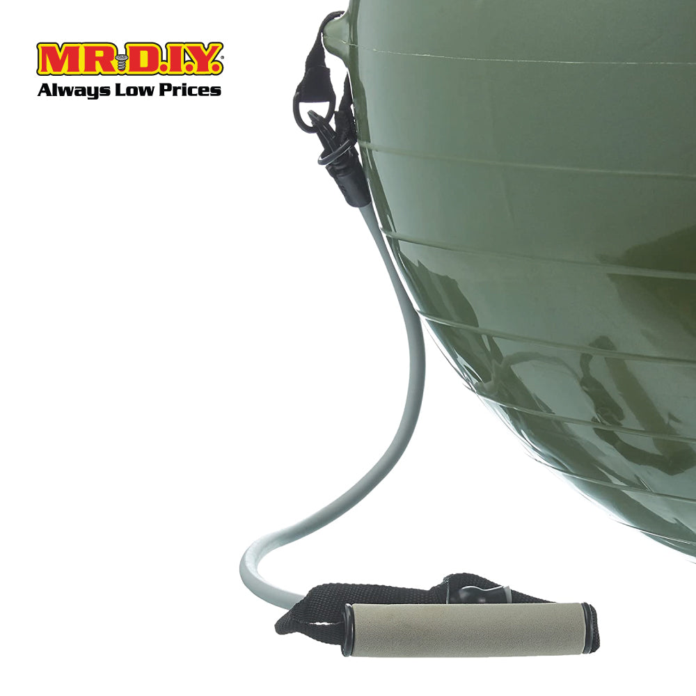 LIVEUP Sports Exercise Gym Ball With Expander - Grey (65cm) LS3227