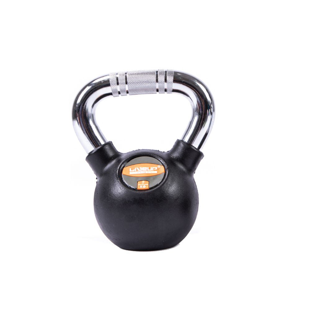 LIVEUP Sports Black Rubber Kettlebell (8KG) LS2044